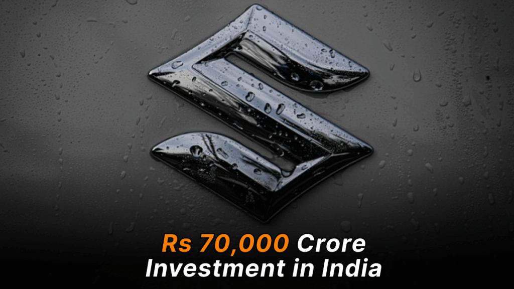 Suzuki to Invest Rs 70,000 Crore in India